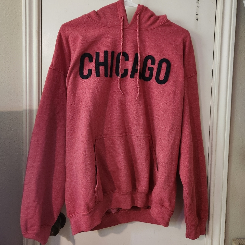 red Chicago hoodie